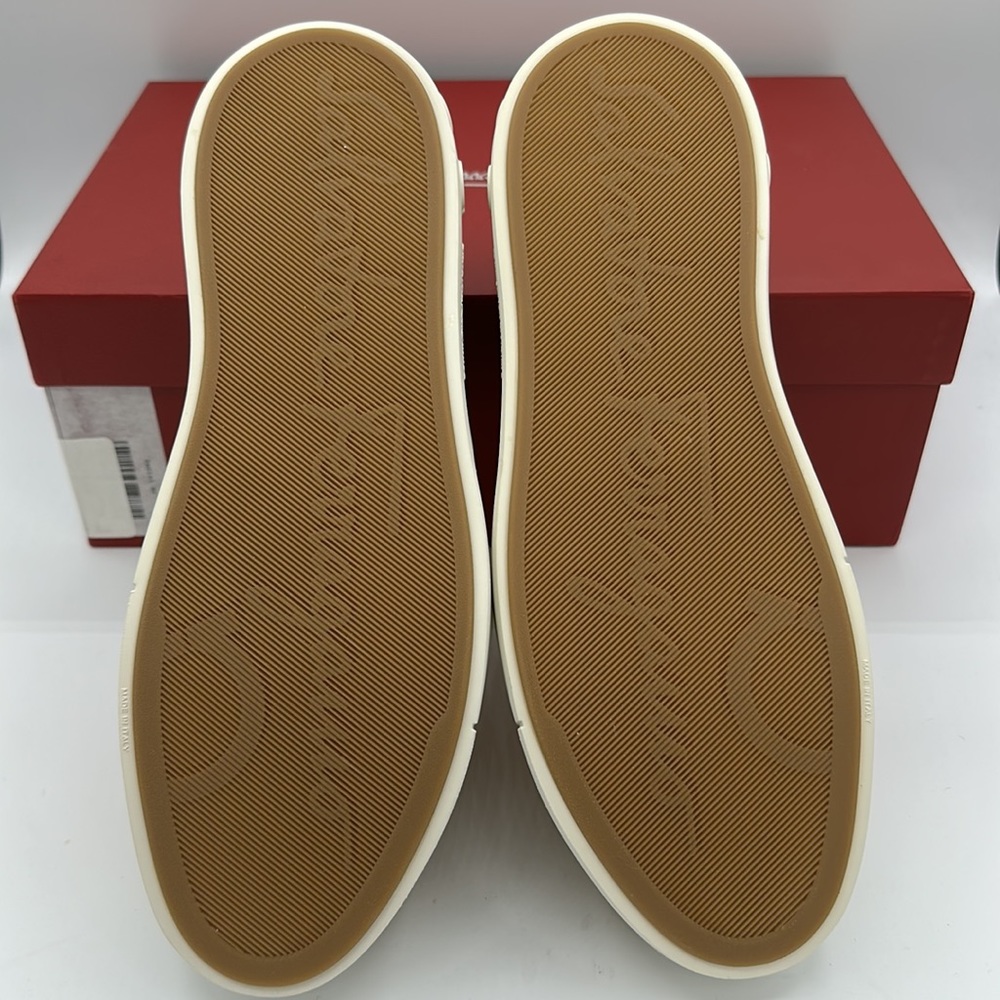 Salvatore Ferragamo Borg 12 Mustard Yellow Suede Sneakers Men’s Size 7.5 NIB - Picture 6 of 7